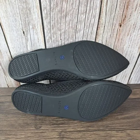 Rothy's The Point Black Honeycomb Ballet Flats Women's Sz 10 (Retired) - Picture 10 of 12